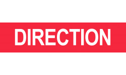 DIRECTION rouge - 15x3.5cm - Sticker/autocollant