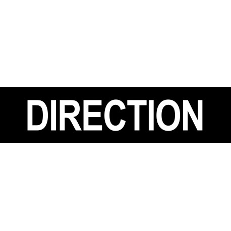 DIRECTION noir - 29x7cm - Sticker/autocollant