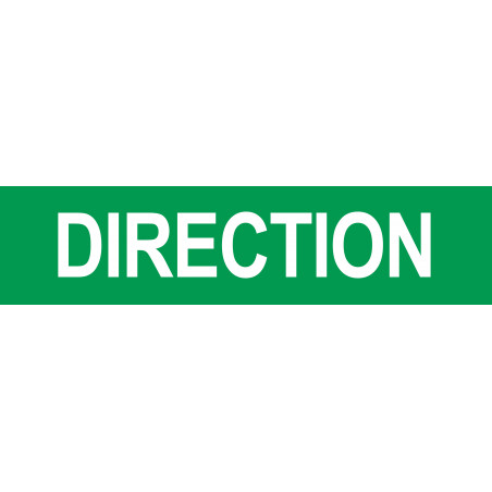 DIRECTION vert - 29x7cm - Sticker/autocollant