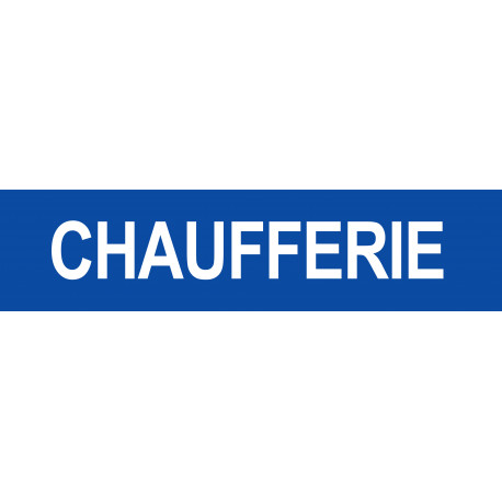 CHAUFFERIE BLEU - 29x7cm - Sticker/autocollant