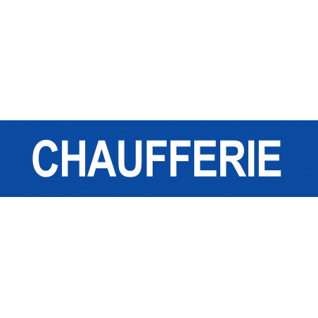 CHAUFFERIE BLEU - 29x7cm - Sticker/autocollant