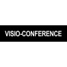 VISIO-CONFERENCE noir - 15x3.5cm - Sticker/autocollant