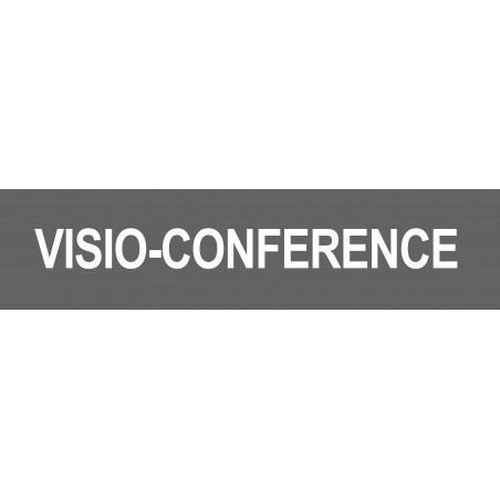 VISIO-CONFERENCE gris - 29x7cm - Sticker/autocollant