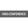 VISIO-CONFERENCE gris - 15x3.5cm - Sticker/autocollant