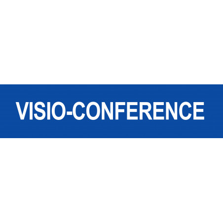 VISIO-CONFERENCE bleu - 29x7cm - Sticker/autocollant