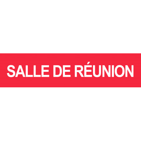 SALLE DE REUNION ROUGE - 15x3.5cm - Sticker/autocollant