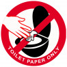 TOILET PAPER ONLY - 20cm - Sticker/autocollant