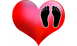 coeur Pieds noirs - 20x17.2cm - Sticker/autocollant