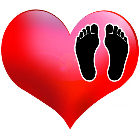 coeur Pieds noirs- 5x5.7cm - Sticker/autocollant