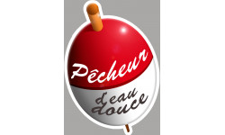 bouchon pêcheur d'eau douce - 15x10.7cm - Sticker/autocollant