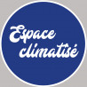 Espace climatisé rond - 10cm - Sticker/autocollant