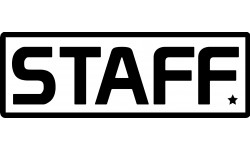 STAFF - 10x3,5cm - Sticker/autocollant