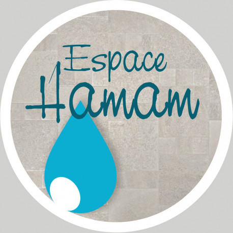 hamam espace - 15cm - Sticker/autocollant