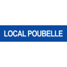 LOCAL POUBELLE BLEU - 29x7cm - Sticker/autocollant