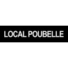 LOCAL POUBELLE NOIR - 15x3.5cm - Sticker/autocollant