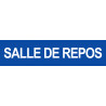 Salle de repos bleu - 29x7cm - Sticker/autocollant