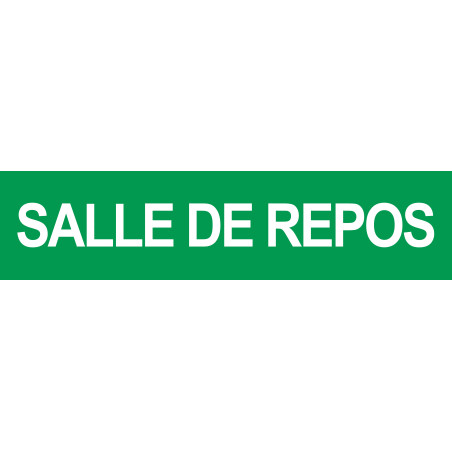 Salle de repos vert - 15x3.5cm - Sticker/autocollant