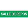 Salle de repos vert - 15x3.5cm - Sticker/autocollant