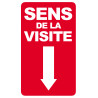 sens de la visite flèche bas - 25x15cm - Sticker/autocollant