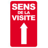 sens de la visite flèche haut - 20x12cm - Sticker/autocollant