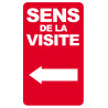 sens de la visite flèche gauche - 25x15cm - Sticker/autocollant