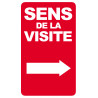 sens de la visite flèche droite - 25x15cm - Sticker/autocollant