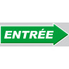 entrée flèche droite - 20x7cm - Sticker/autocollant