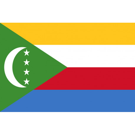 Drapeau Comores - 15 x 10 cm - Sticker/autocollant