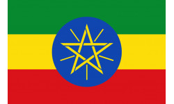 Drapeau Ethiopie - 5x3.3cm - Sticker/autocollant