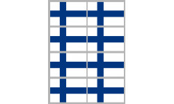 Drapeau Finlande - 8 stickers - 9.5 x 6.3 cm - Sticker/autocollant