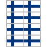 Drapeau Finlande - 8 stickers - 9.5 x 6.3 cm - Sticker/autocollant