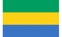 Drapeau Gabon - 19.5x6.3cm - Sticker/autocollant