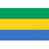 Drapeau Gabon - 19.5x6.3cm - Sticker/autocollant