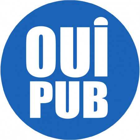 oui pub - 5cm - Sticker/autocollant