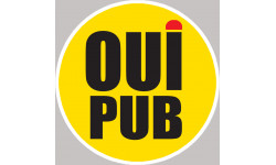 oui pub coloré - 10cm - Sticker/autocollant