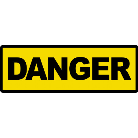 danger - 15x5cm - Sticker/autocollant