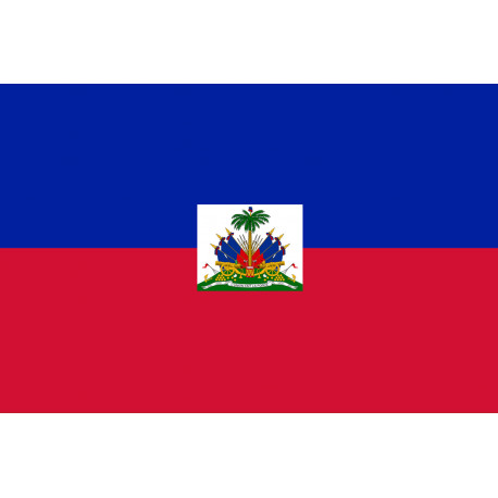 Drapeau Haiti - 19.5x13cm - Sticker/autocollant