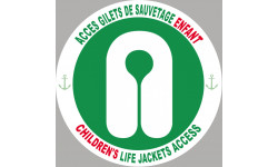 ACCES GILETS DE SAUVETAGE ENFANT - 5cm - Sticker/autocollant