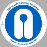 PORT DU GILET DE SAUVETAGE OBLIGATOIRE - 5cm - Sticker/autocollant