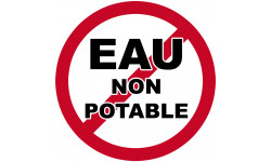 eau non potable - 20cm - Sticker/autocollant