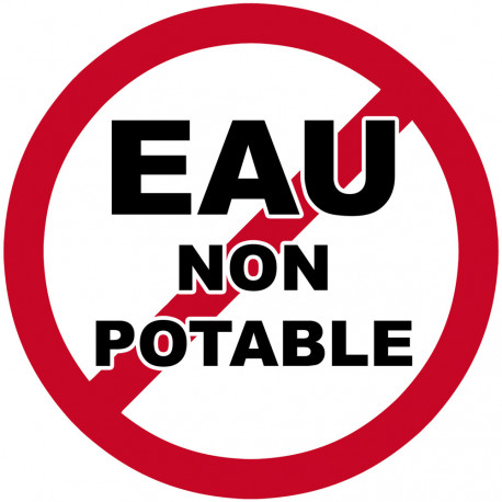 eau non potable - 10cm - Sticker/autocollant