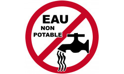 pictogramme eau non potable - 20cm - Sticker/autocollant