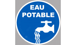 eau potable - 20cm - Sticker/autocollant