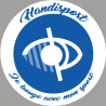 handisport malvoyant - 20cm - Sticker/autocollant