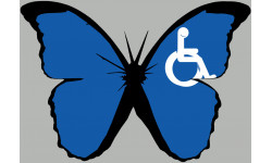 effet papillon Handicap moteur - 10x7cm - Sticker/autocollant