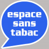 espace sans tabac - 20cm - Sticker/autocollant