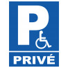 Parking handicap privé - 10x7,5cm - Sticker/autocollant