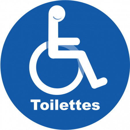 toilettes handicap - 10cm - Sticker/autocollant