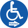 toilettes handicapés directionnel droite - 20cm - Sticker/autocollant