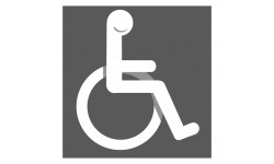 accessibilité handicap moteur gris - 15cm - Sticker/autocollant